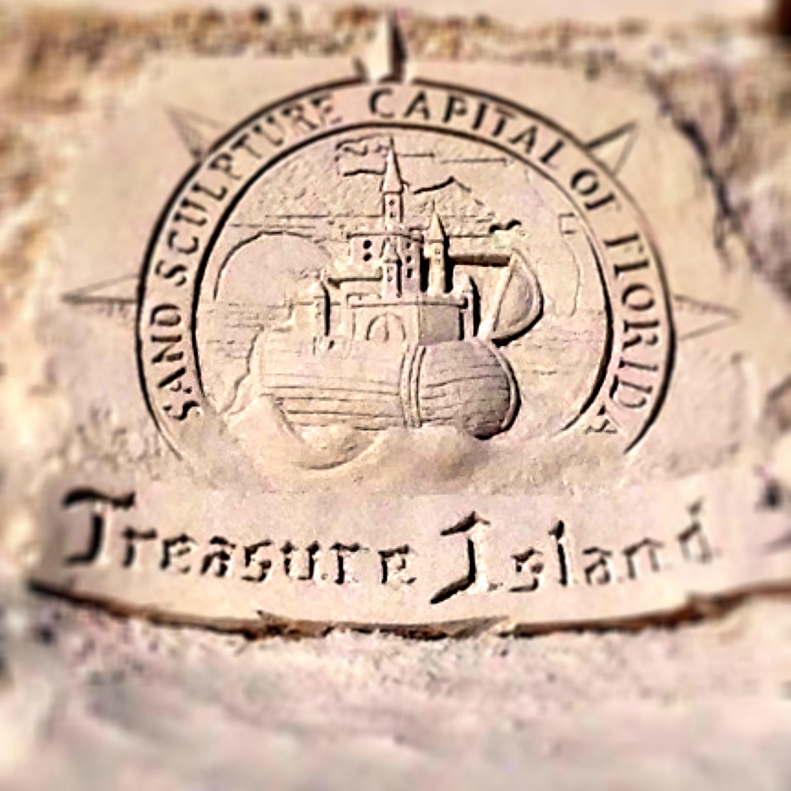 Official Sand Sculpture Capital of Florida designation for Treasure Island carved in sand at Sanding Ovations international sand sculpting competition Pinellas County Florida STR investment market